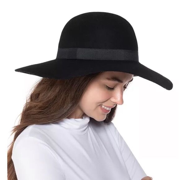 New INC INTERNATIONAL CONCEPTS
Wool Felt Floppy Hat black - Picture 2 of 4